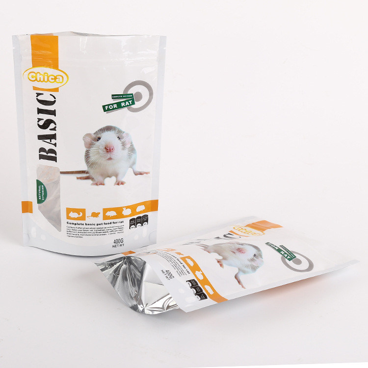 Zipper Top Pet Food Packaging Bags Fresh Keeping Custom Printed For Dog