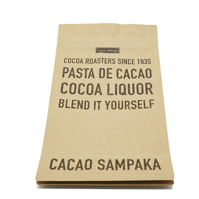 105 Microns Kraft Paper Pouch 250g 1kg Brown Paper  Bags With One Way Valve