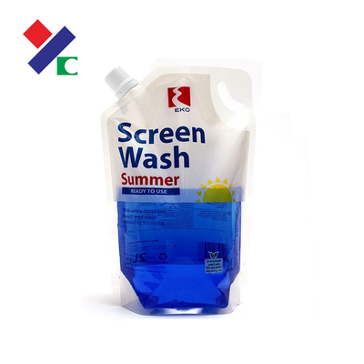 Stand Up Spout Pouch Packaging Bags 2L 180micron For Beverage Liquid Juice Milk Coffee