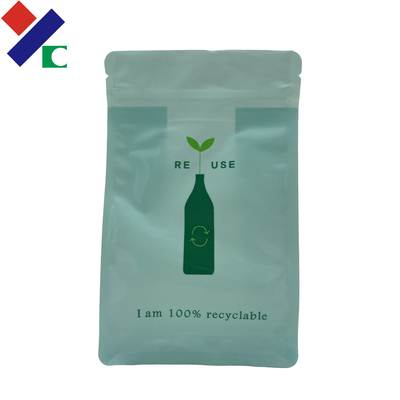 Eco Friendly Stand Up Zip Lock Bags 80 Micron Biodegradable Packaging Pouch Tear Notch