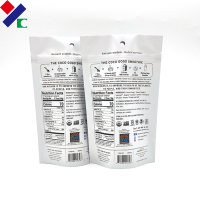 Food Grade Laminated Biodegradable Packaging Bags 80-180mic For Dried Fruit / Snack