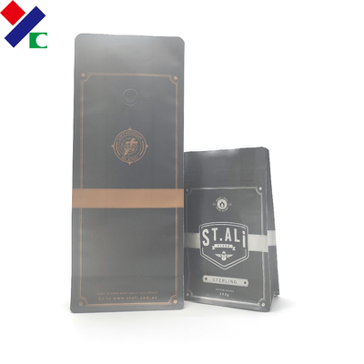 Zip Lock 500G Coffee Packaging Bags With Degassing Valve