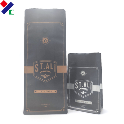 Zip Lock 500G Coffee Packaging Bags With Degassing Valve