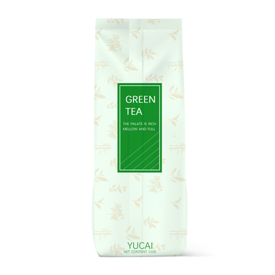Green Tea 100g Side Gusset Pouch Aluminum Foil lining Inside