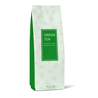 Green Tea 100g Side Gusset Pouch Aluminum Foil lining Inside