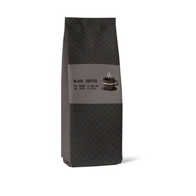 250g 500g 1000g Printed Stand Up Gusseted Bags With One Way Valve Tin Tie