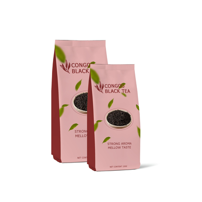 Printed Aluminum Foil Gusseted Polypropylene Bags Green Tea Packing 50g 100g 150g