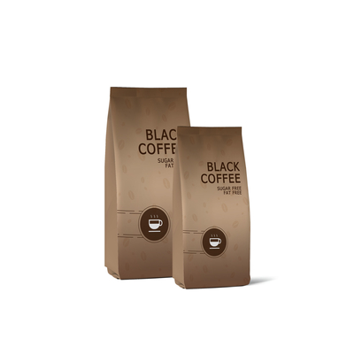 Customized Black Coffee Side Gusset Bags Moisture Proof