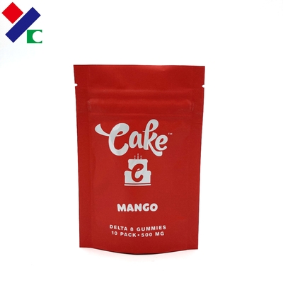Children Proof Stand Up Zipper Pouch Mango Cake Matte Vanish Packaging Bags