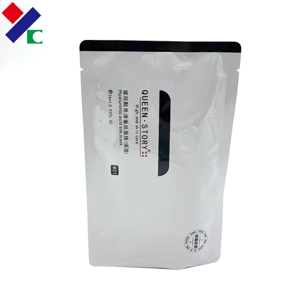 Matte Three Side Seal Pouch Aluminum Foil Facial Mask Bags With Tear Notch