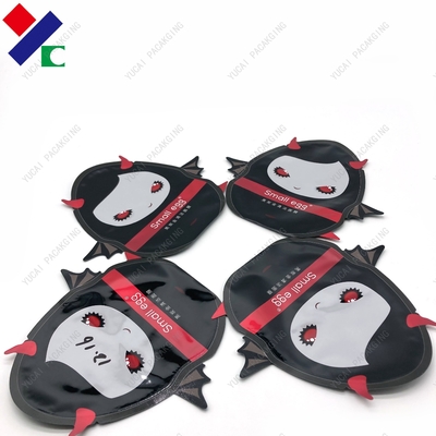 Customized CMYK Die Cut Aluminum Foil Packaging Bag For Special Shape Facial Mask