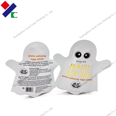 Flexible Packaging Three Side Seal Pouch Special Shaped Facial Mask Bag