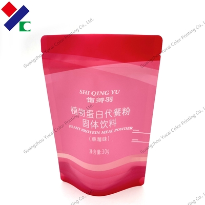 Solid Flavoured Beverage Stand Up Zipper Pouch 100ml Self Adhesive Sealing