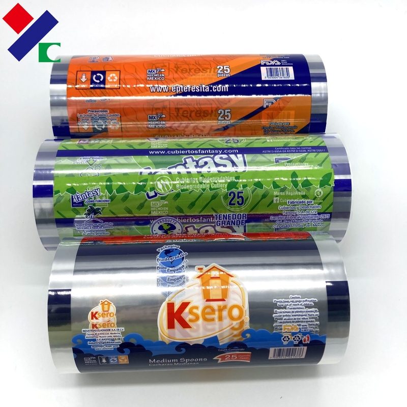 Custom Printed Laminated Plastic Film Roll 76mm For Milk Powder Packing