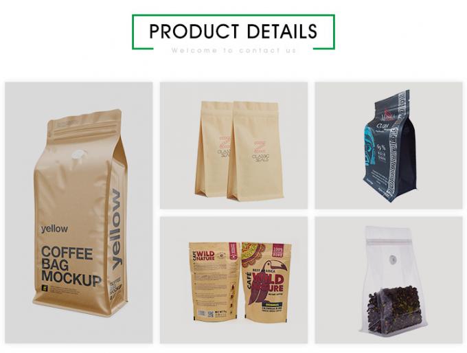Compostable 500Gram 1000Gram Coffee Packaging Bags With Zipper